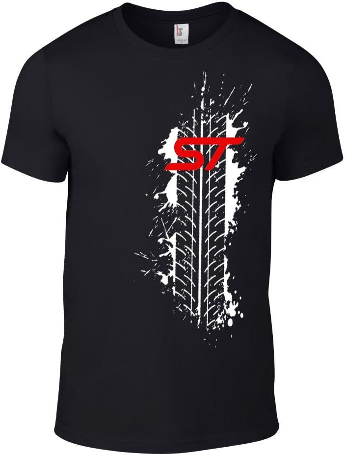 Super Lemon Ford ST Tyre Mark T-Shirt T-Shirt with A Print, Great for Any Car Lover Or Ford ST Fan/Owner Available in White, Black, Navy, Blue, Green, Orange in Sizes Small - 2XL