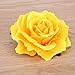 Frcolor Artificial Big Rose Hairpin Hair Clips Brooch for Women Party (Yellow)