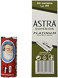 100 Astra Superior Platinum Double Edge Safety Razor Blades and Arko Shaving Cream Soap Stick