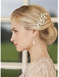 mariell mosaico de oro circonio cúbico lágrima nupcial, Prom o una boda aretes. parte superior-selling estilo clásico.