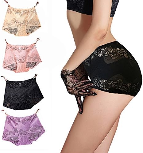 Women's Sexy Lace Panties High-Rise Tummy Control Lingerie Underwear Briefs Floral Lace Boy Shorts