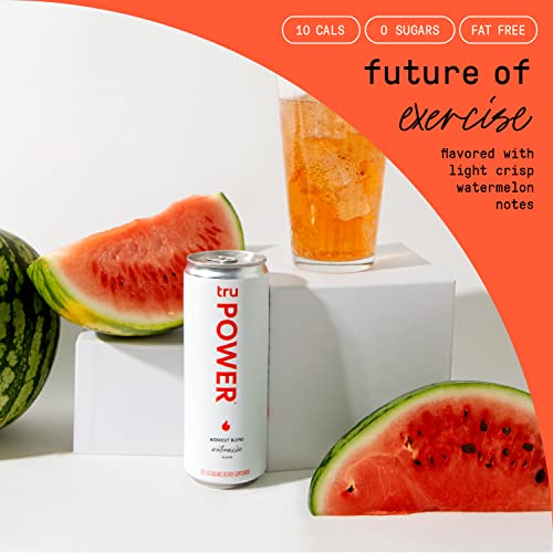 Tru Power Sparkling Water, Keto Pre Workout Energy Drinks with BCAA and