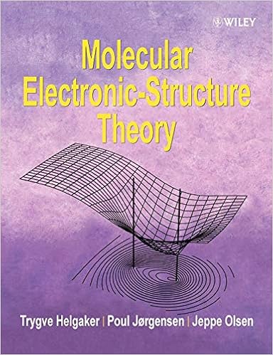 Molecular Electronic Structure Theory Trygve Helgaker Poul