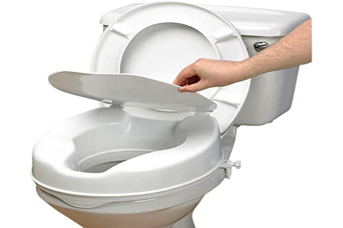 Dynamic aids - Toilet Lift, with lid, 10 cm