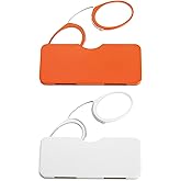 DXYXYO Mini Armless Reading Glasses Clip on Nose for Men Women 2 Pack Thin Compact Readers with Small Portable Case