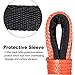 Yoursme Nylon Synthetic Winch Cable Rope with Sheath for SUV ATV UTV Winches Truck Boat Ramsey Car 1/4