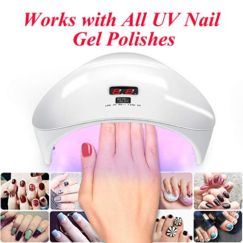 Nail Dryer, VersionTECH. Nail Lamp, UV LED Gel Nail Lamp with Nail File, 45W Curing Light to Manicure Pedicure Gel Nail Polish Starter Kit with Sensor 99s Timer for Gel Nail Polish Nail Art Nail Salon