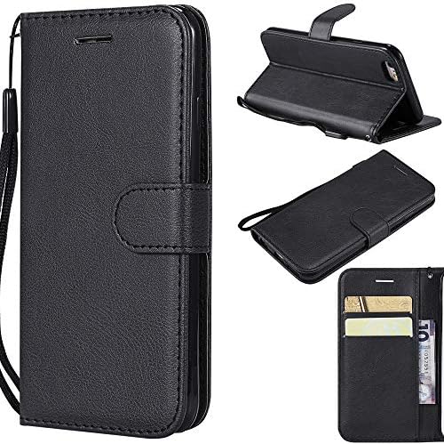 Ooboom Samsung Galaxy A5 2016 Case PU Leather Magnetic Flip Folio Book Wallet Cover Kickstand Credit Card Slots Wrist Strap Samsung Galaxy A5 2016 - Black