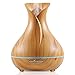 NexGadget 400ml BPA Free Ultrasonic Aromatherapy Essential Oil Diffuser - Cool Mist Humidifier for Home,Office,Spa&More - Wood Grain-Wintech-US is The only Designated Authentic NexGadget Seller
