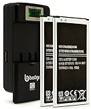 Two (2pk) Bastex Replacement Battery For Samsung Galaxy Mega 2 G7508, G750F+plus One (1) Bastex External Dock LCD Battery Charger
