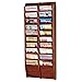 Wooden Mallet 20 Pocket Cascade Free-Standing Rack Magazine Holder, Mahogany (MR48-20MH)
