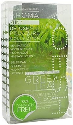 VOESH - Deluxe Pedicure Spa Set 4-in-1 - (Buy 5 sets get 1 Pack of 4 disposable Head Band FREE) - (GREEN TEA)