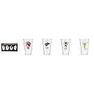 Game of Thrones 4 Pack Pint Glass Set [Stark, Targaryen, Lannister, & Greyjoy]