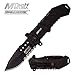 Rogue River Tactical Exclusive Mtech USA Tactical Knives Spring Assisted Folding Pocket Knife Heavy Duty Military Grade Combat with Belt Clip (Black)