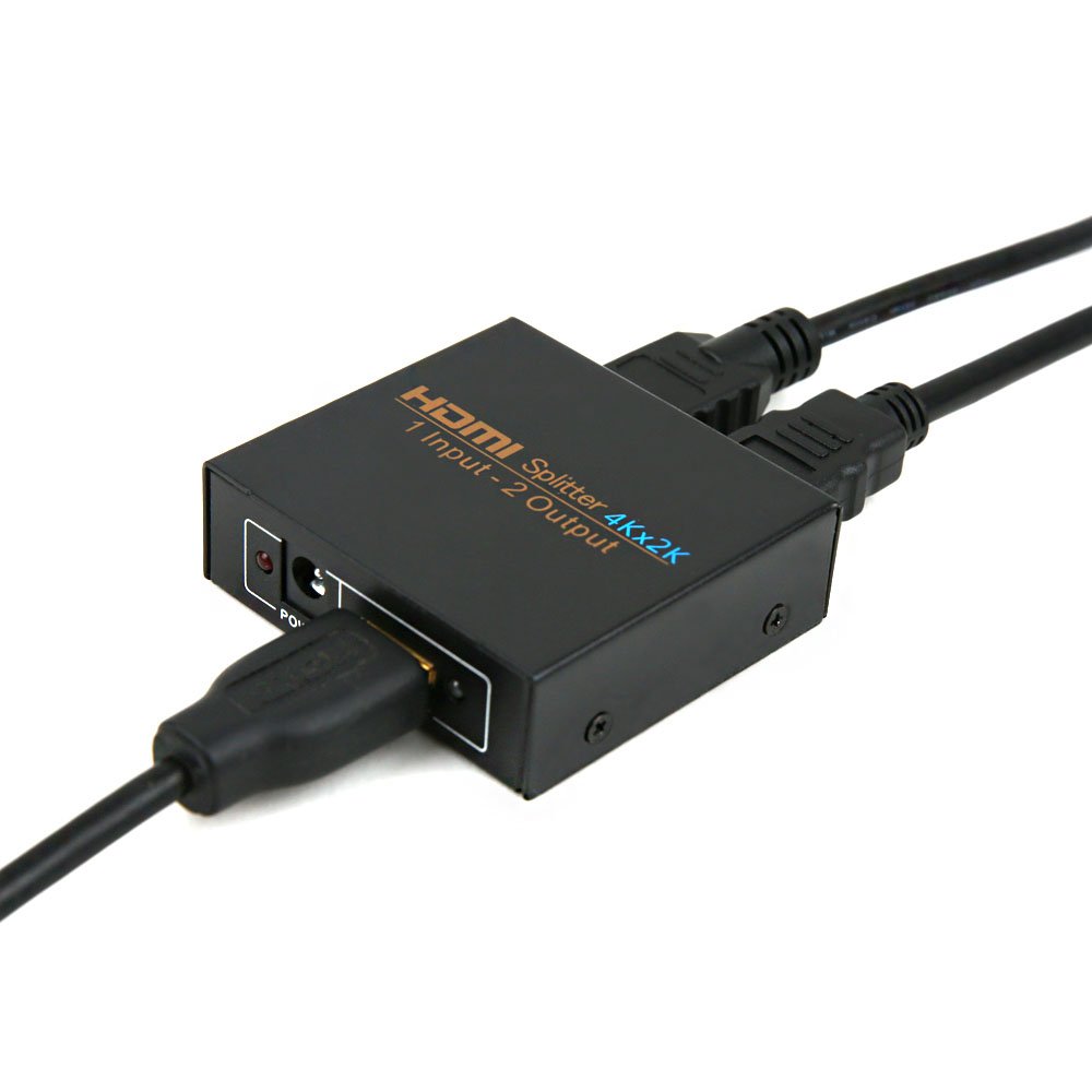 Splitter HDMI 4K, NIERBO HDMI Répartiteur 1x2 HDMI Splitter 1 Entrée 2 Sorties Repartiteur - 1 Source HDMI vers 2 ECRANS - Full HD 1080p 4K 30hz