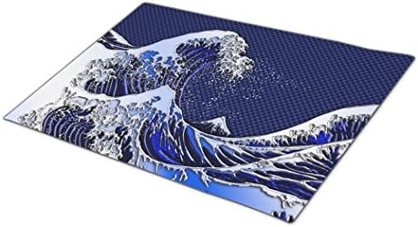 Eryoubs Decorative Door Mats The Great Hokusai Wave chrome carbon fiber styles Beach Doormat