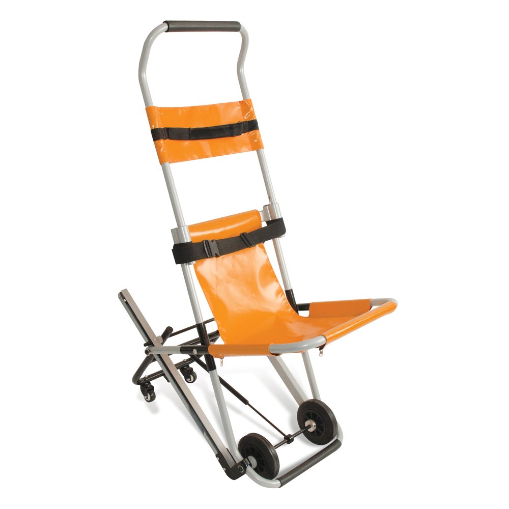 Reliance Medical Relequip Evacuation Chair with Bracket and Cover-Lightweight, Compact and Easy to Use - Adjustable Head Pad and Patient Restraint - Ideal for Offices, Hotels and Multi-Level Buildings