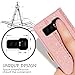WWW Note 8 Case, Galaxy Note 8 Case, [Mirror Series] PU Leather Case Kickstand Flip Case with Card Slots and Mirror for Samsung Galaxy Note 8 Rose Gold