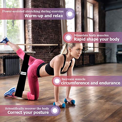 Fabric Booty Bands - Resistance Exercise Bands for Legs and Butt, Hip Bands Booty Bands Wide Workout Bands Resistance Loop Bands Perfect Glute, Core, Anti Slip Circle Fitness Bands 3 Pack Set