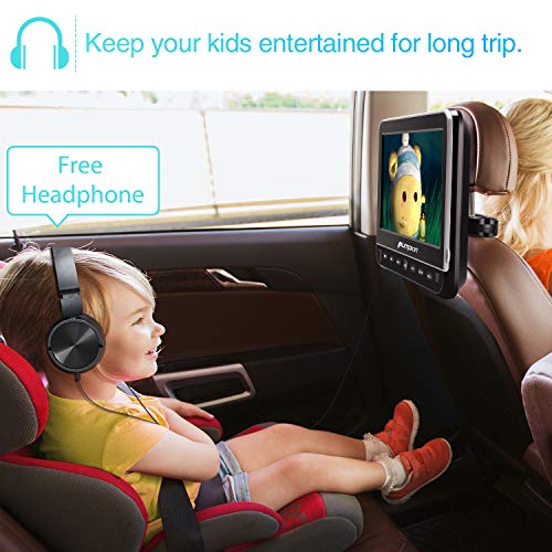 PUMPKIN 10.1 Inch Headrest Car DVD Player with Free Headphone, Support 1080P Video, HDMI Input, AV in Out, Region Free, USB SD, Mounting Brackets Included - Thumbnail 5