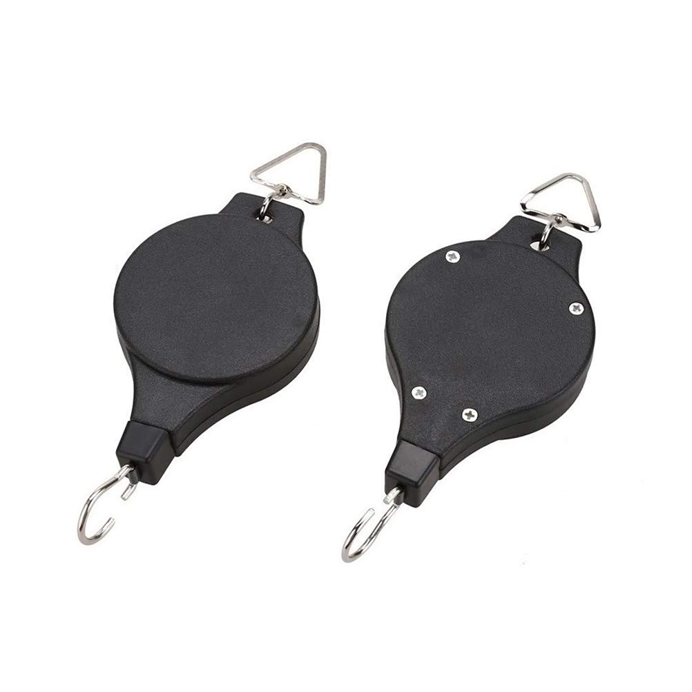 AUT Traffic Light Lift Set of 2 Rope Pulley Traffic Light Lift Retractable Flower Basket Hook Adjustable Pull Down Hanger Telescopic Hooks Plants Holder for Bird House Bird House Hanging Basket