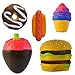Angry-Wolf Jumbo Squishies 5 Pack | Squishy Ultra Soft & Slow Rising Kawaii Toys | Ice Cream, Strawberry, Donut, Hot Dog, Hamburger | Stress Relief Toy Set | Squeeze Scented Gift For Kids, Adults
