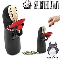 Kijea Spirited Away No Face Man Coin Bank Auto Eat Coin Piggy Bank, Kawaii Piggy Kids/Girls/Boys, Birthday Gifts