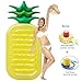 SYITCUN Giant Inflatable Pineapple Pool Party Float Raft Summer Outdoor Swimming Pool Inflatable Floatie Lounge Pool Loungers Adults & Kids-Enjoy Summer Time Family with 3 Inflatable Drink Holder