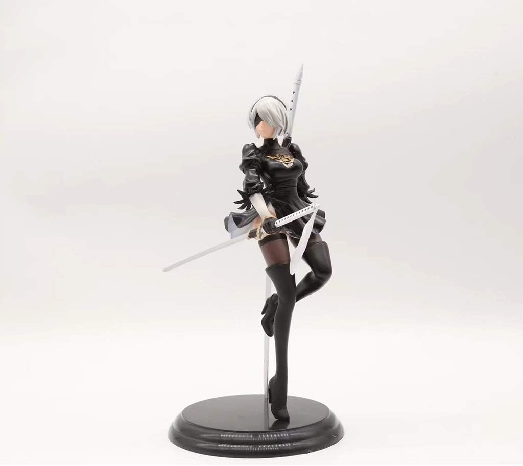 ZDNALS NieR: Automata Toy Statue 2B Sister Game Model PVC Static Character Statue Crafts Collection -25CM statue