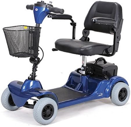 Merits Health Products - Mini Coupe - 4-Wheel Super Micro Electric Scooter - 16.5"W x 15.5"D - Blue