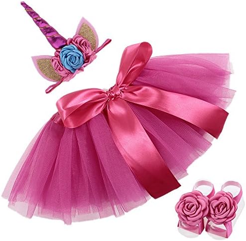 Baby Unicorn Headband Tutu Dress Set 1st Birthday Gifts Party Supplies
