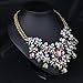 Girl Era Europe Vintage Costume Jewelry Multi-Crystal Bib Temperament Necklace