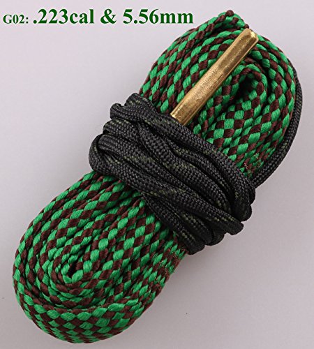 WMN_TRULYSTEP New GUN Barrel Cleaner .17 22 30 40 & 6, 7 9mm 12 20 Gauge Rifle/Pistol/Shotgun Bore Cleaning (G02 : .22 Cal .223 Cal & 5.56mm)