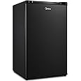 Midea WHS-160RB1 Single Reversible Compact Refrigerator, 4.4 Cubic Feet Fridge, Black
