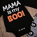 Unisex Baby Boys Girls Halloween Party Outfit Set Mama is My Boo! Bodysuit and Witch Pants with Hat (3-6M, Black)