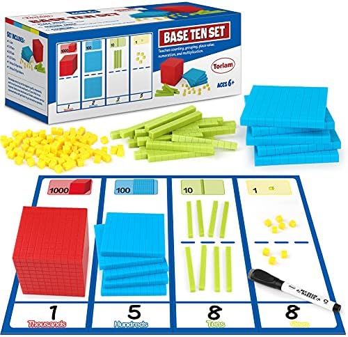 thumbnail image 2 of Torla 131 PCS Base Ten Blocks For Ath - Place Value Blocks, Plastic... 2 of 14