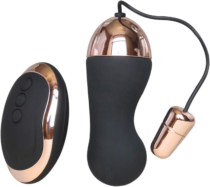 Silicone Wireless Vibrating Kegel Egg for Women | Improve Bladder Control and Overall Pelvic Health (Black)