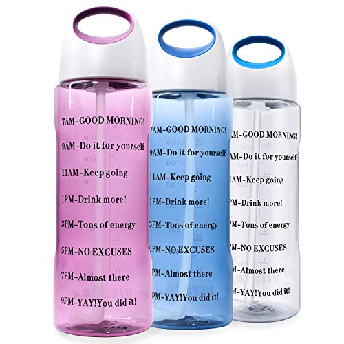 64 OZ Water Bottle with Straw Half Gallon Water Bottle