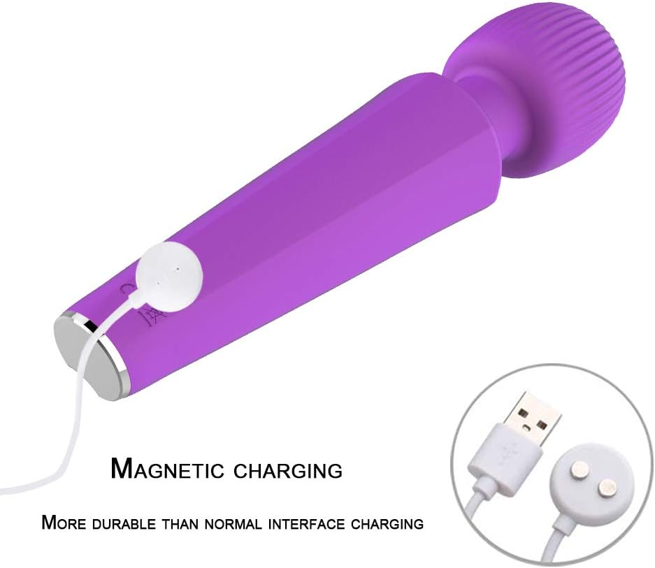 Electric Manual Massager Stick Large Edition Slience Powerful 20 Vibration Patterns 8 Muti Speeds,Massage Head Bending Possible Wand Magic Massagers Therapy for Vertebra ache and Lymph Repair: Health & Personal Care