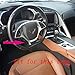 Carbon Fiber Look Steering Wheel Cover molding Cover Trims Accessories for 2014 2015 2016 2017 2018 Chevrolet Corvette C7 (Small one)