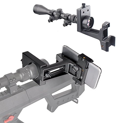 Landove Rifle Scope Smartphone Mounting System Smart Shoot Scope Mount Adapter for Gun Scope Airgun Scope Display Record The Hunt Via The Phone