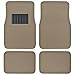 BDK Classic Carpet Floor Mats for Car & Auto - Universal Fit -Front & Rear with Heelpad (Medium Beige) (MT-100-CPTSERIES)