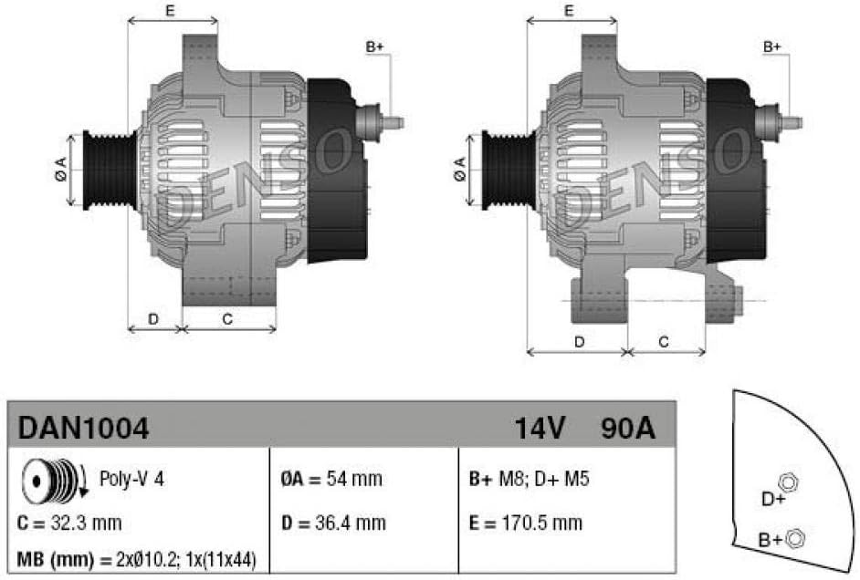 Denso DAN1004 Alternator