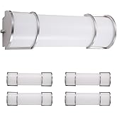 ASD LED 18" Vanity Flush Mount Light Fixture, Linear Bathroom Lighting Bar | 3CCT, Dimmable, Energy Star, ETL Listed | 20W 16