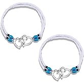 Xeyau 2PC Ankle Bracelets for Women Beaded Heart Ankle Bracelet Waterproof Bohemian Big Plus Size Anklets Summer Beach Accessories Boho Jewelry