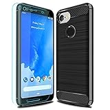 Google Pixel 3 Case with HD Screen Protector Thinkart Frosted Shield Luxury Slim Design for Google Pixel 3 Phone (Black)