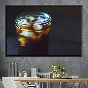 signwin Framed Canvas Wall Art Tea Servings Dark...