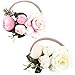 DRESHOW Baby Girl Headbands with Bows Nylon Hairbands Handmade Hair Accessories for Newborn Infant Toddlers 2 Pack