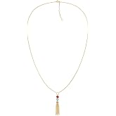 Tommy Hilfiger Women&rsquo;s Semi-Precious Beaded Tassel Necklace