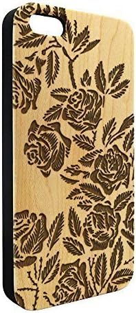 Genuine Maple Wood Organic Flower Rose Nature Pattern Snap-On Cover Hard Case for iPhone 6 Plus by heywan